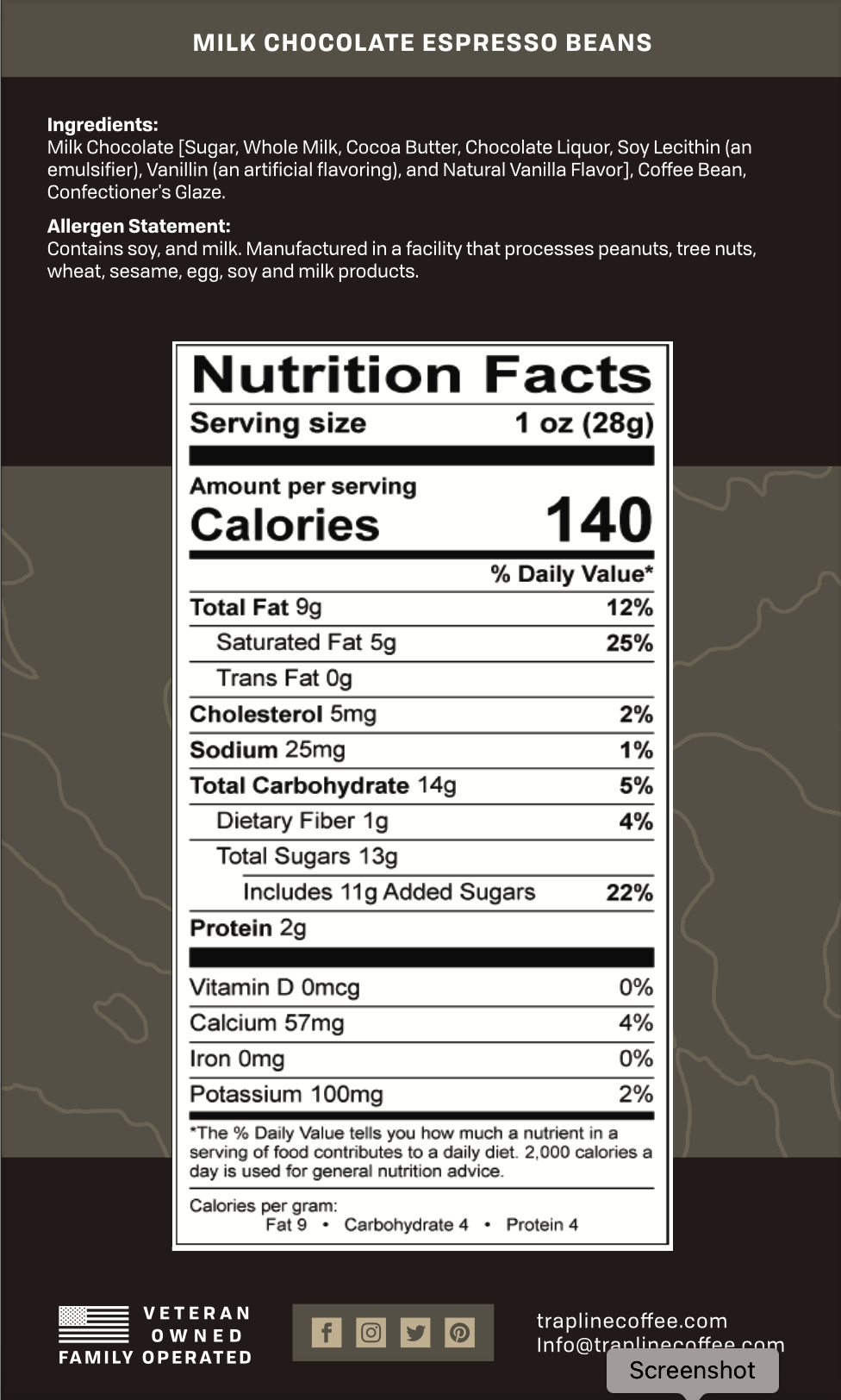 Milk Chocolate Espresso Beans