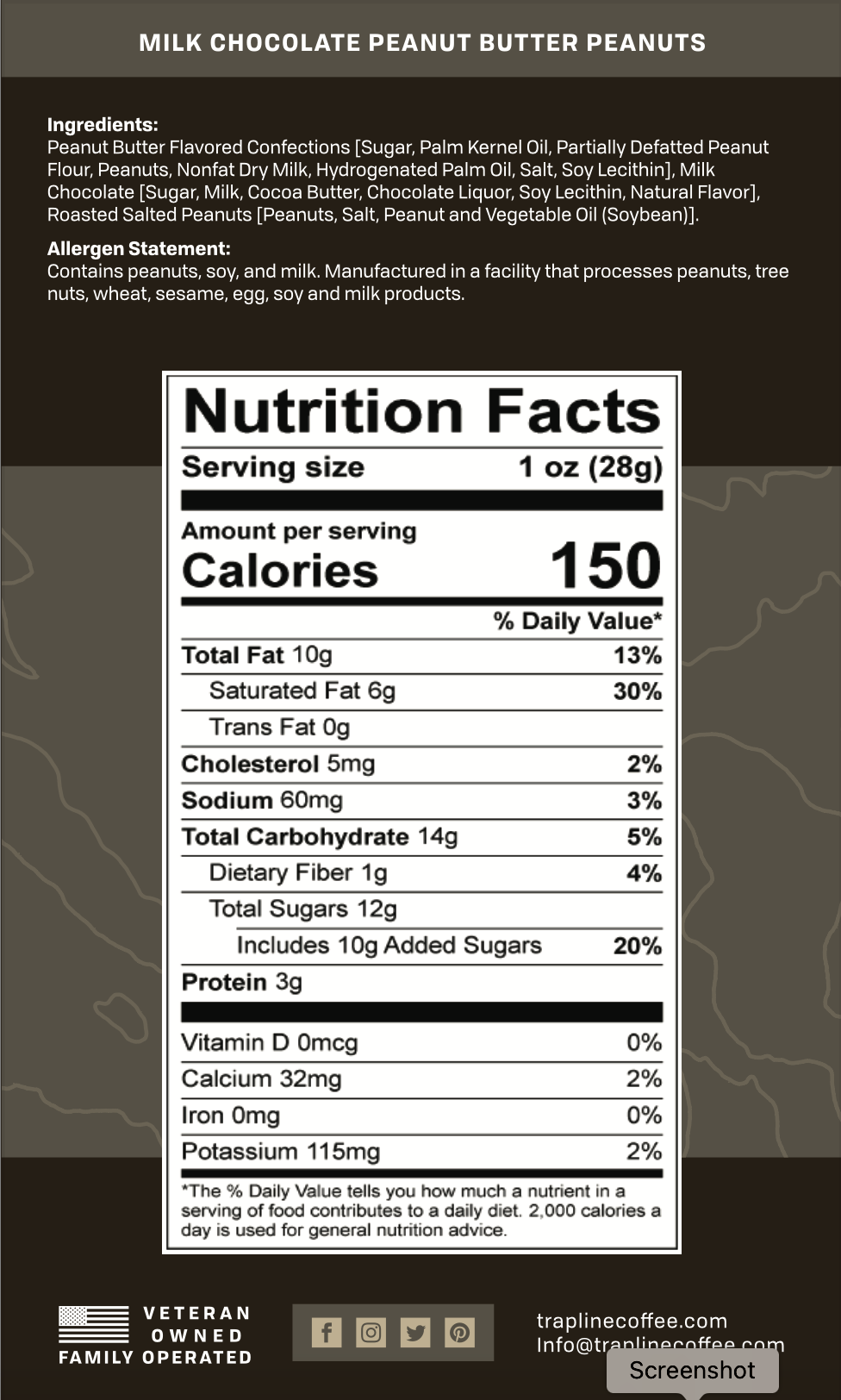 Milk Chocolate Peanut Butter Peanuts